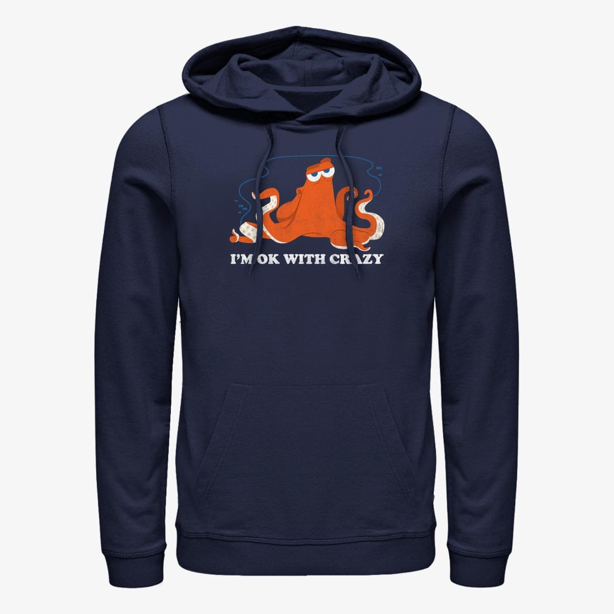 Kapucnis pulóverek és pulcsik Merch Pixar Finding Dory - Okay Crazy Unisex Hoodie Navy Blue