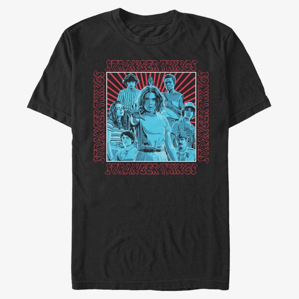 T-Shirts Merch Netflix Stranger Things - Group Shot Unisex T-Shirt Black