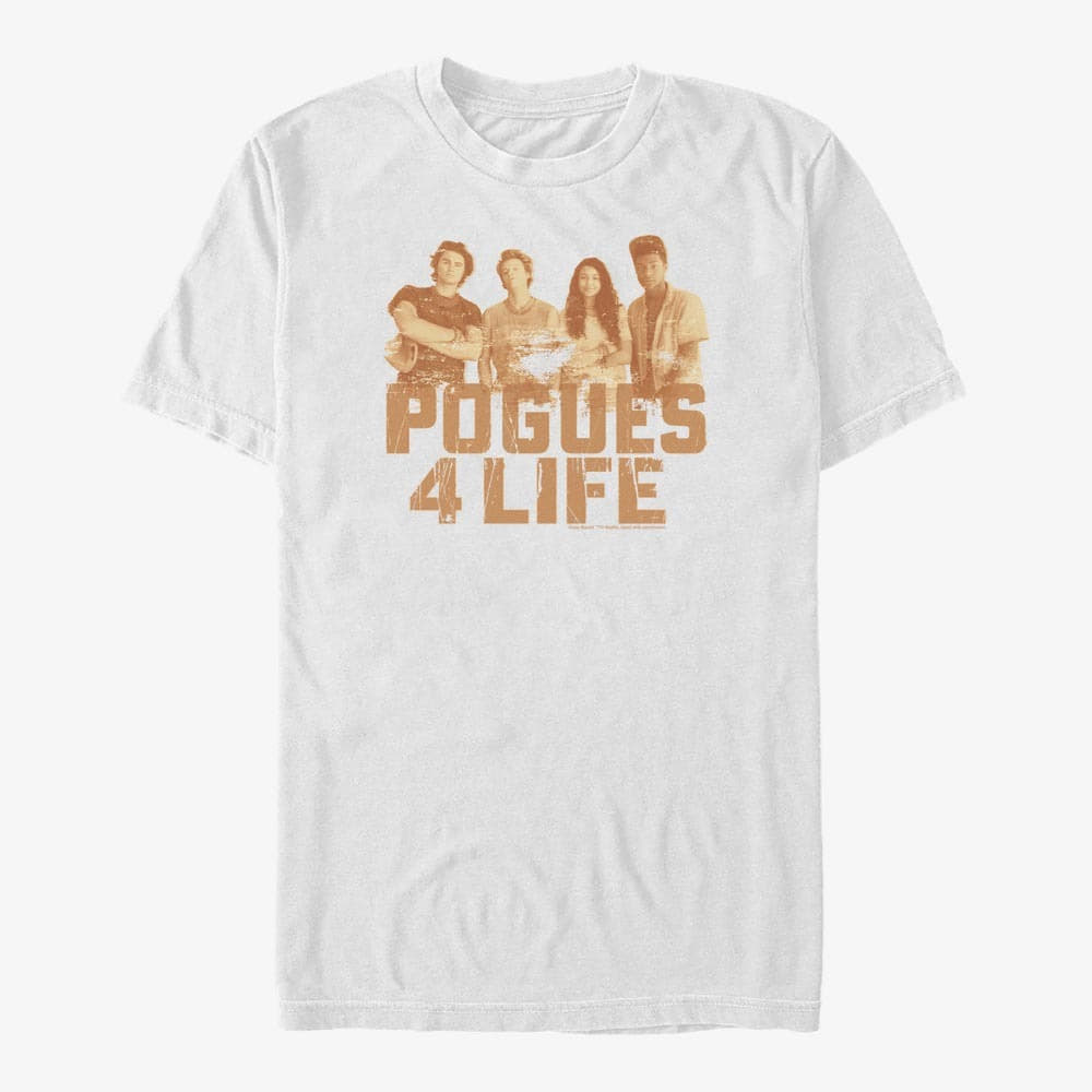 Тениски Merch Netflix Outer Banks - Pogues 4 Life Unisex T-Shirt White