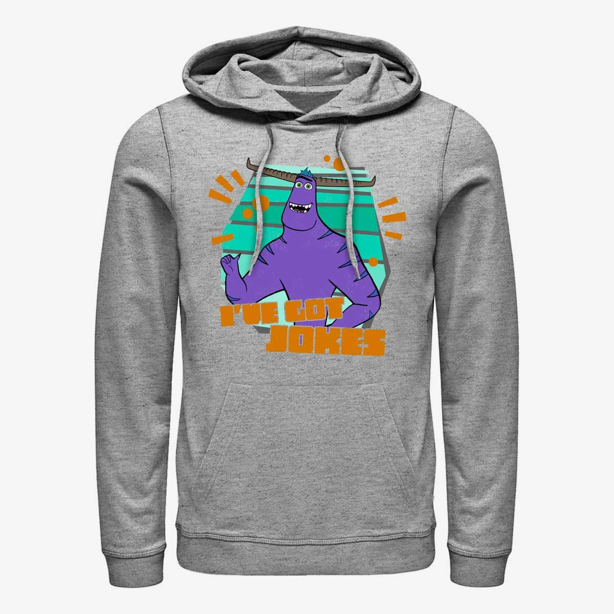 Mikiny Merch Pixar Monsters At Work - Taylor Jokes Unisex Hoodie Heather Grey