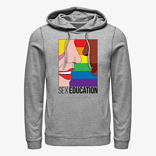 Sweat-shirt Merch Netflix Sex Education - Sex Ed Kiss Unisex Hoodie Heather Grey
