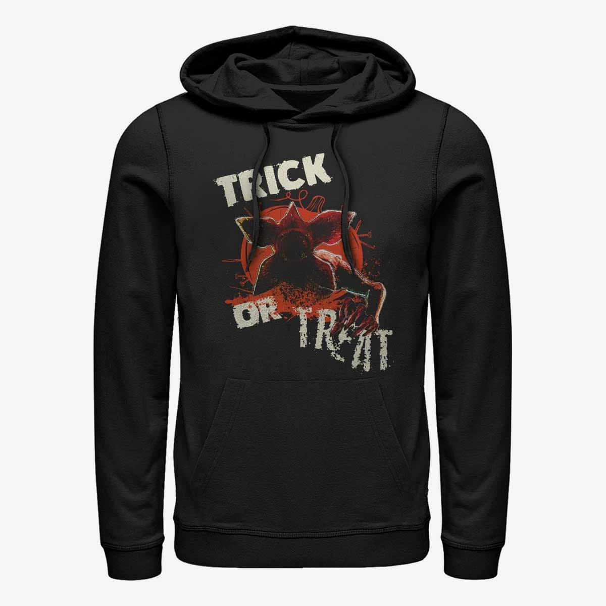 Dukserice Merch Netflix Stranger Things - Monster Pumpkin Unisex Hoodie Black