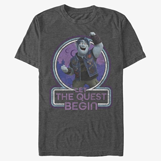 T-shirt Merch Pixar Onward - Begin Quest Unisex T-Shirt Dark Heather Grey