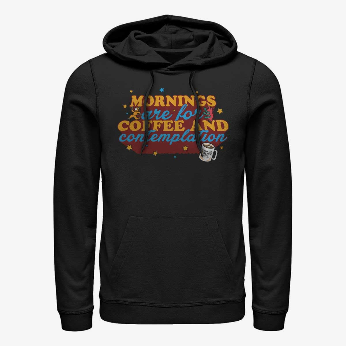 Hoodies and sweatshirts  Merch Netflix Stranger Things - Coffee Contemplations Unisex Hoodie Black