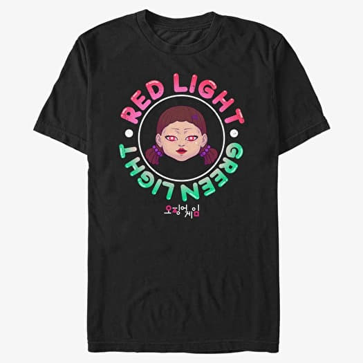 T-shirt Merch Netflix Squid Game - RedGreen Stamp Unisex T-Shirt Black