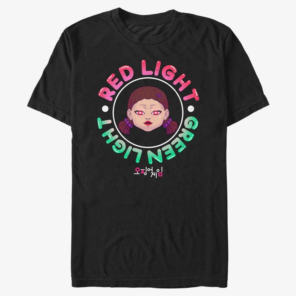 T-shirts Merch Netflix Squid Game - RedGreen Stamp Unisex T-Shirt Black