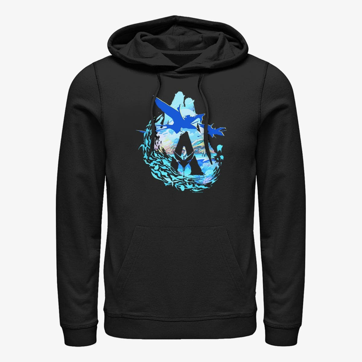 Hoodies and sweatshirts  Merch Twentieth Century Fox Avatar 2 - AVATAR SCENIC FLYBY Unisex Hoodie Black