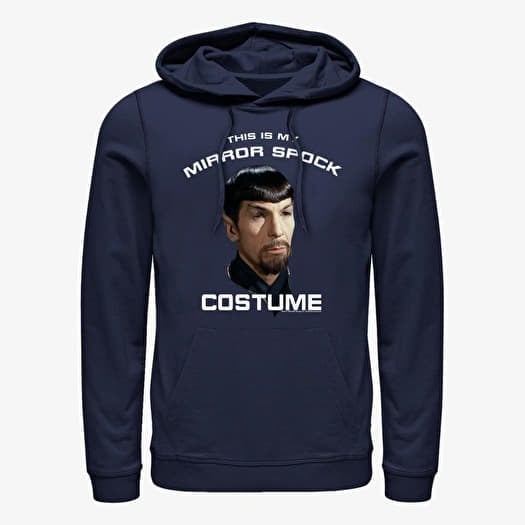 Mikina Merch Paramount Star Trek - This Is My Mirror Spock Costume Unisex Hoodie Navy Blue