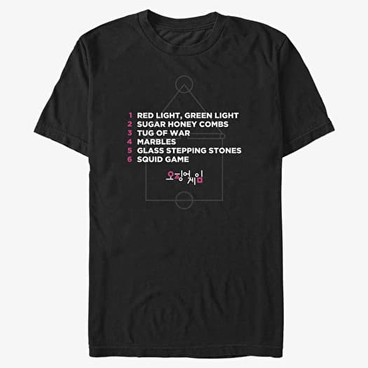 T-shirt Merch Netflix Squid Game - GAMES LIST Unisex T-Shirt Black