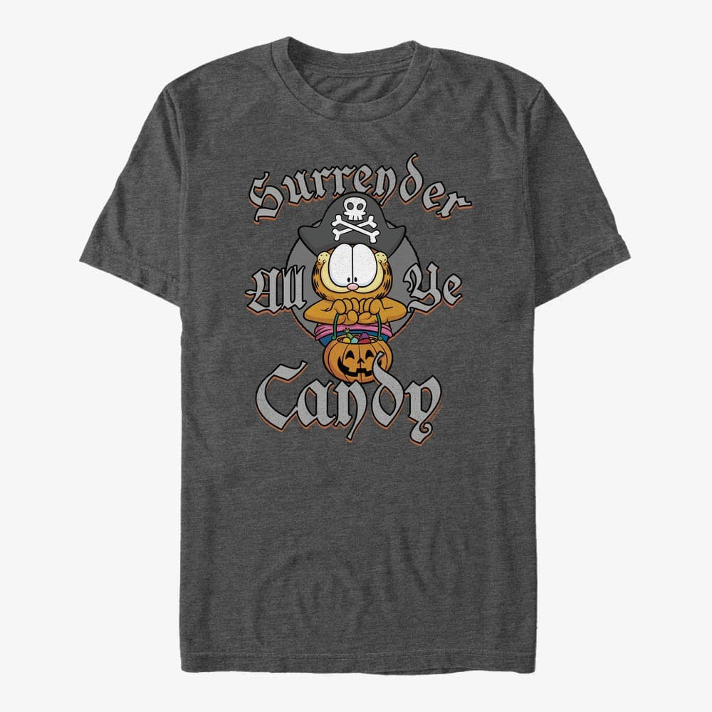 T-shirts Merch Paramount Garfield - Pirate Garfield Unisex T-Shirt Dark Heather Grey