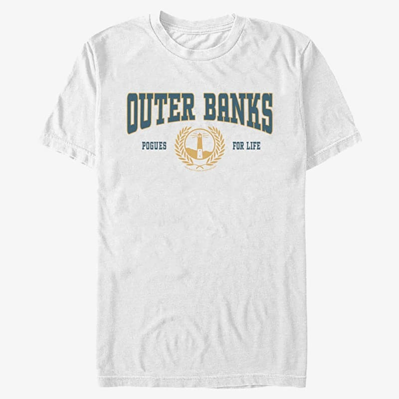 Póló Merch Netflix Outer Banks - Collegiate Unisex T-Shirt White