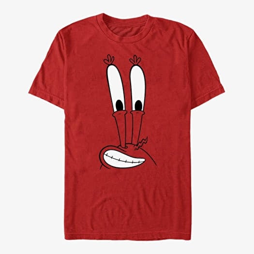 T-shirt Merch Paramount SpongeBob SquarePants - Mr Krabs Big Face Unisex T-Shirt Red