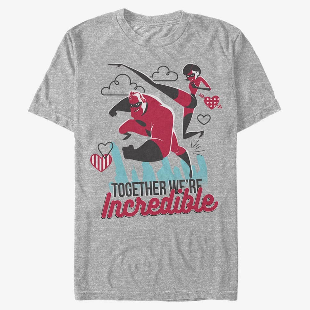 T-shirts Merch Pixar Incredibles - Together Incredible Unisex T-Shirt Heather Grey
