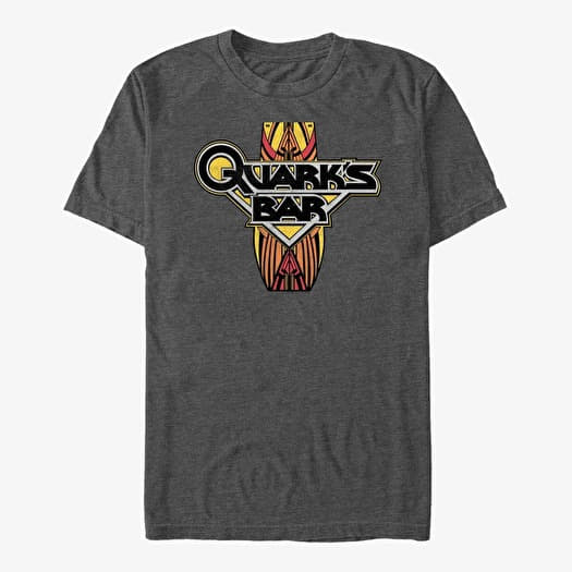 Camiseta Merch Paramount Star Trek - Quarks Vintage Logo Unisex T-Shirt Dark Heather Grey
