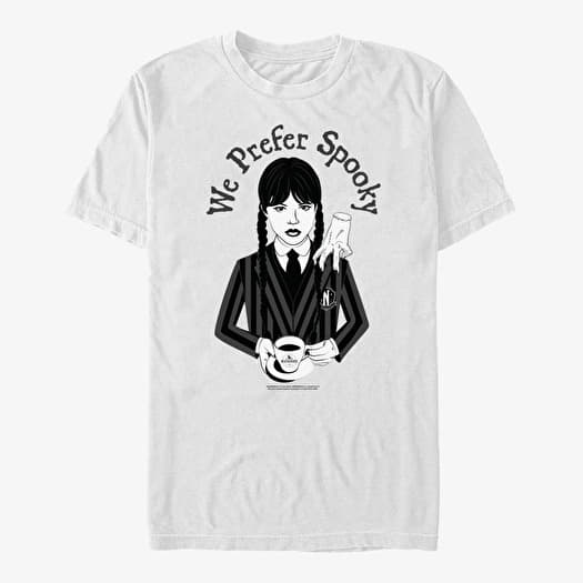 T-shirt Merch MGM Wednesday - We Prefer Spooky Unisex T-Shirt White