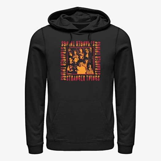 Hanorac Merch Netflix Stranger Things - Stranger Text Square Unisex Hoodie Black