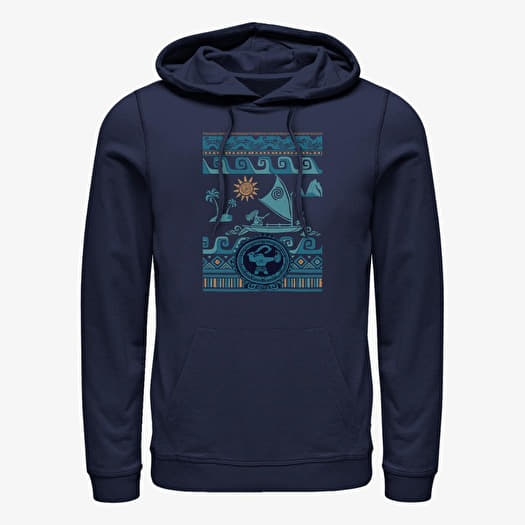 Kampsun Merch Pixar Moana - Moana Sweater Collage Unisex Hoodie Navy Blue