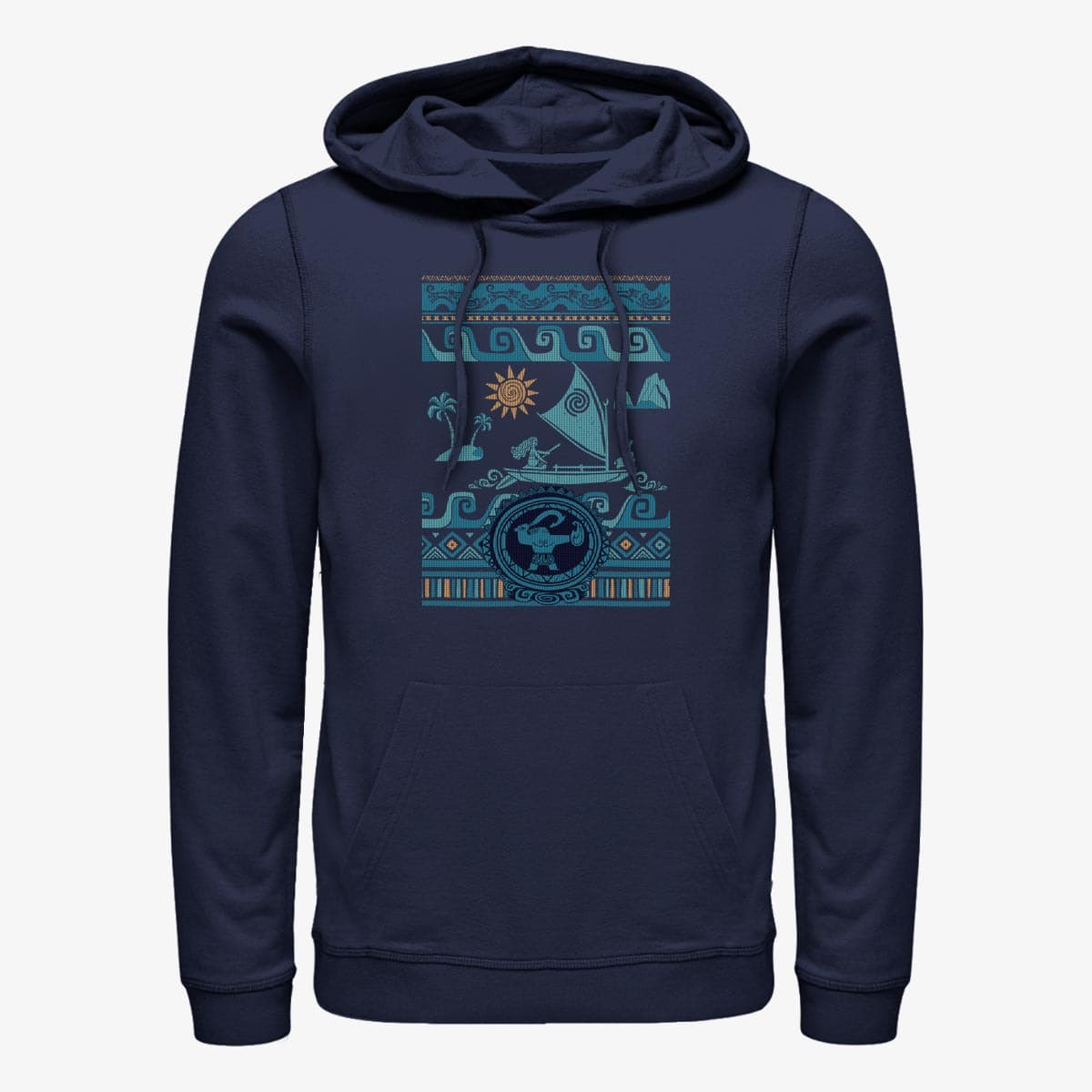 Sweatshirts Merch Pixar Moana - Moana Sweater Collage Unisex Hoodie Navy Blue