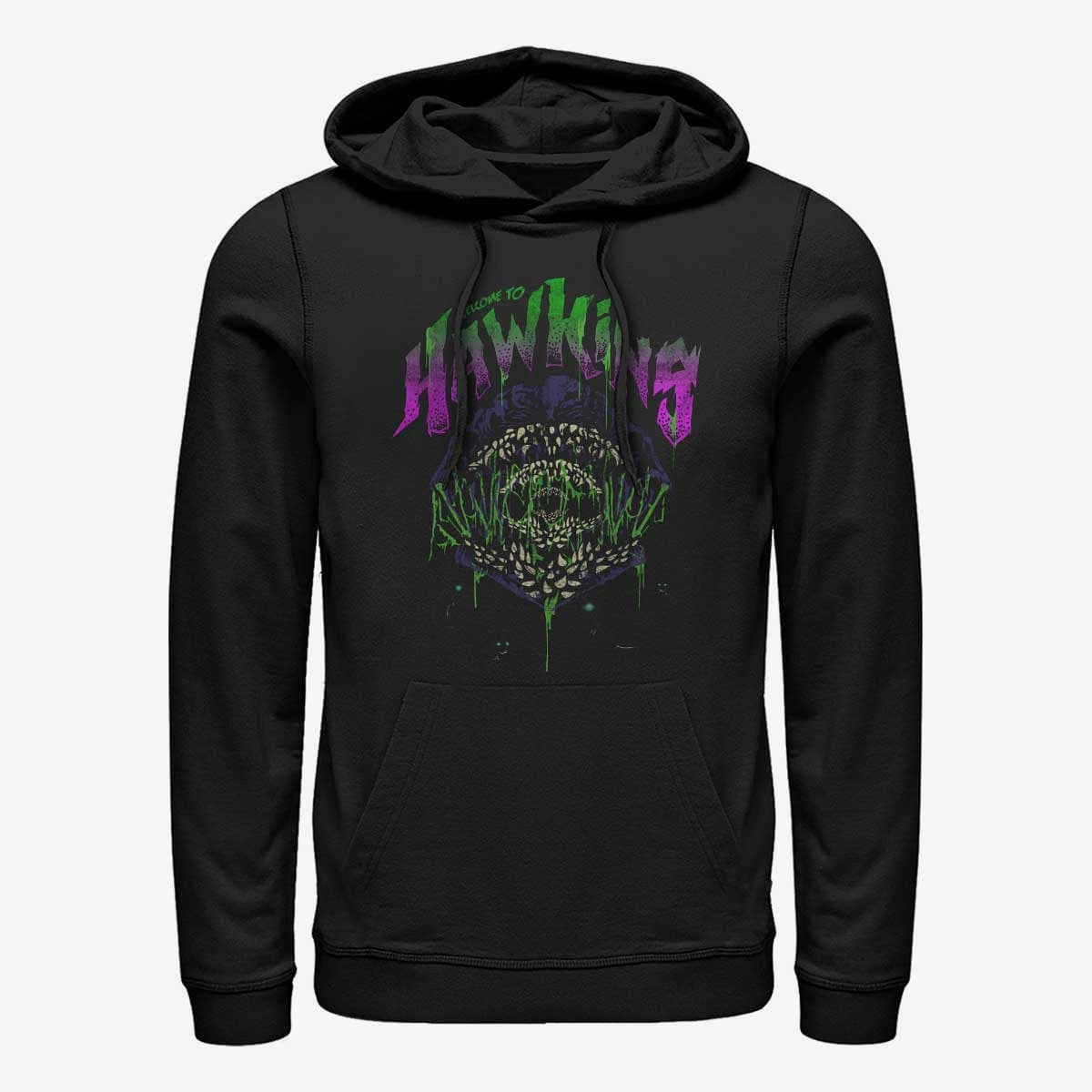Суитчъри Merch Netflix Stranger Things - Welcome To Hawkins Unisex Hoodie Black