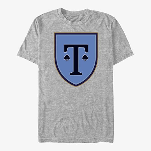 T-shirt Merch Netflix Heartstopper - Truham Spade Crest Unisex T-Shirt Heather Grey