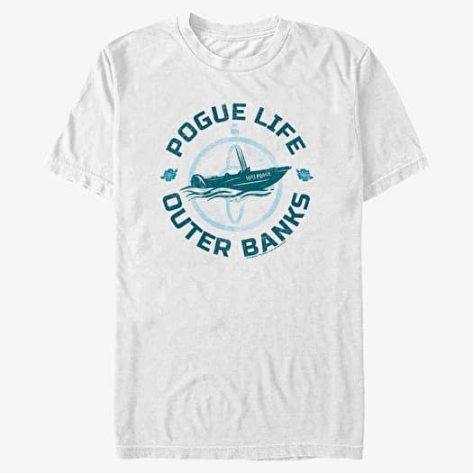 T-shirt Merch Netflix Outer Banks - Pogue Life Circle Unisex T-Shirt White