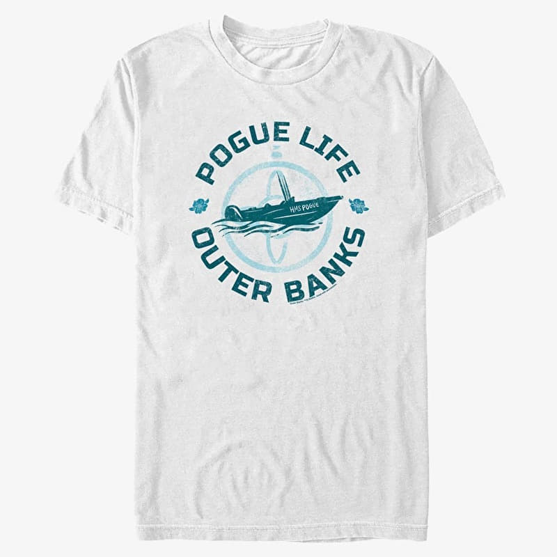 Camiseta Merch Netflix Outer Banks - Pogue Life Circle Unisex T-Shirt White