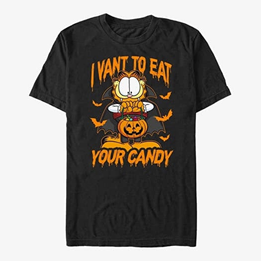 Tričko Merch Paramount Garfield - Dracula Cat Unisex T-Shirt Black