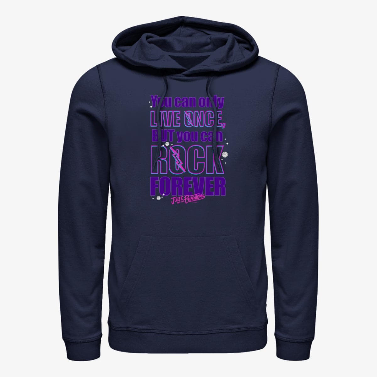 Sudaderas Merch Netflix Julie And The Phantoms - Rock Forever Unisex Hoodie Navy Blue