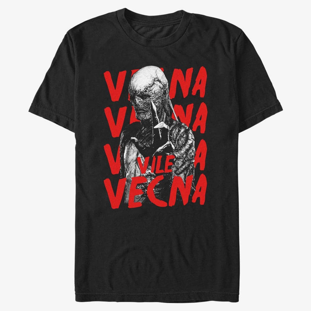 T-Shirts Merch Netflix Stranger Things - Vecna Horror Poster Unisex T-Shirt Black