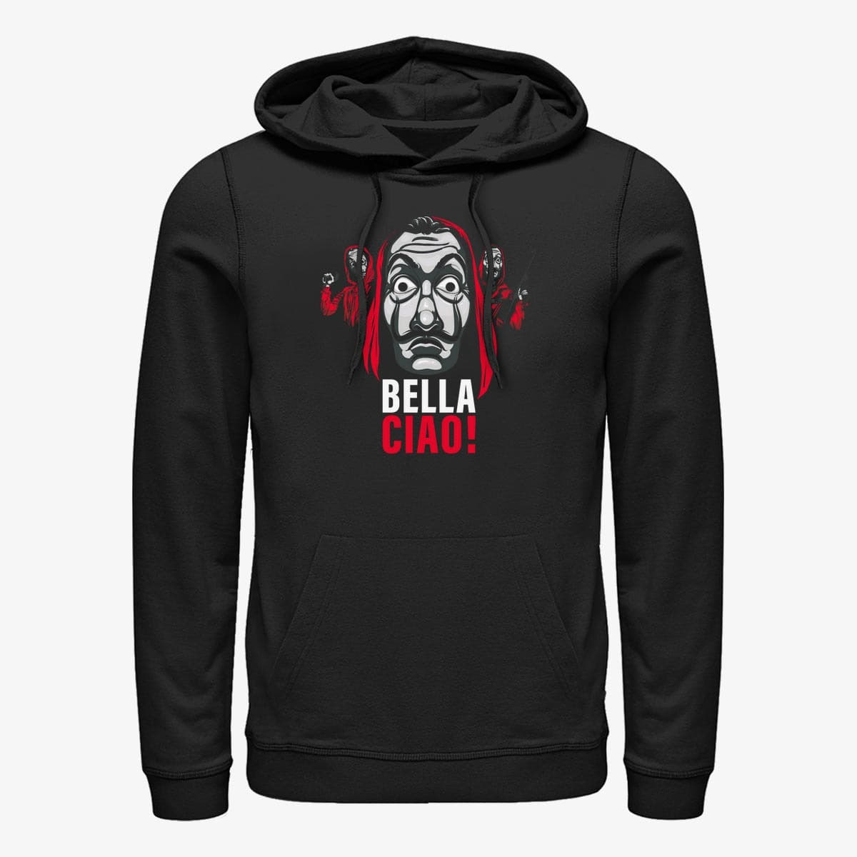Суитчъри Merch Netflix Money Heist - Ciao Masked Trio Unisex Hoodie Black