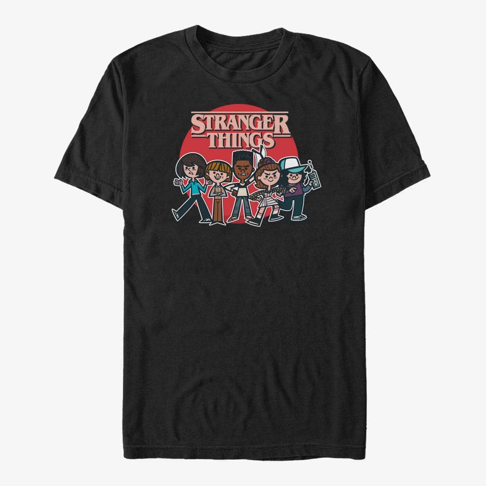 T-shirts Merch Netflix Stranger Things - ST Toon Gang Unisex T-Shirt Black