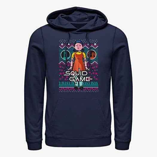 Mikina Merch Netflix Squid Game - Red Light Green Unisex Hoodie Navy Blue