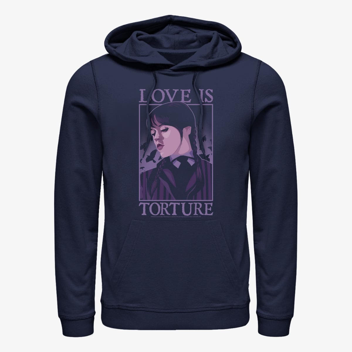 Hoodies and sweatshirts  Merch MGM Wednesday - Tortured Love Unisex Hoodie Navy Blue