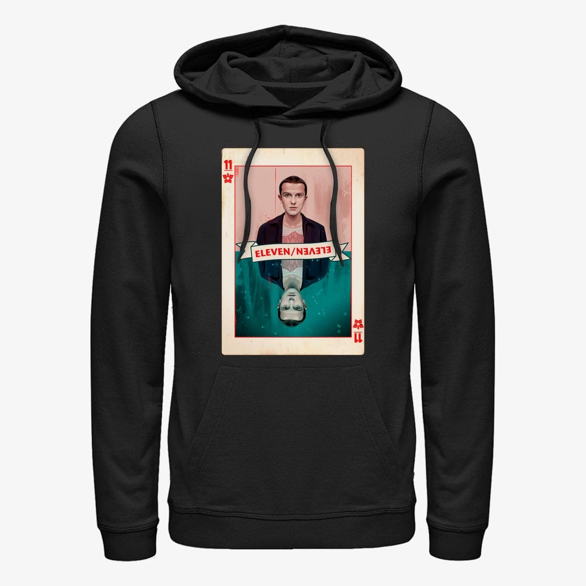 Суитчъри Merch Netflix Stranger Things - Eleven Card Unisex Hoodie Black