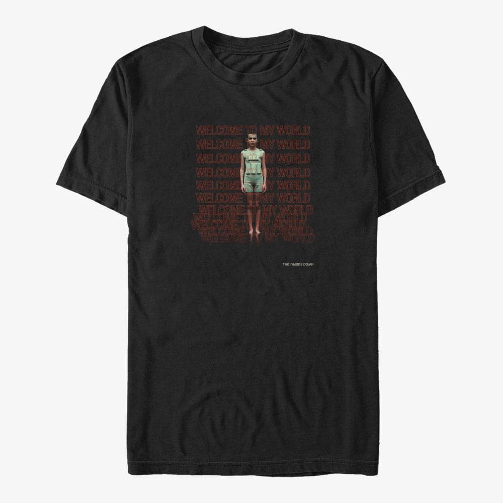 T-Shirts Merch Netflix Stranger Things - Welcome World Unisex T-Shirt Black
