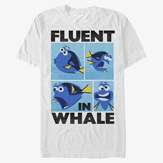 Tričko Merch Pixar Finding Dory - Whale Talk Unisex T-Shirt White