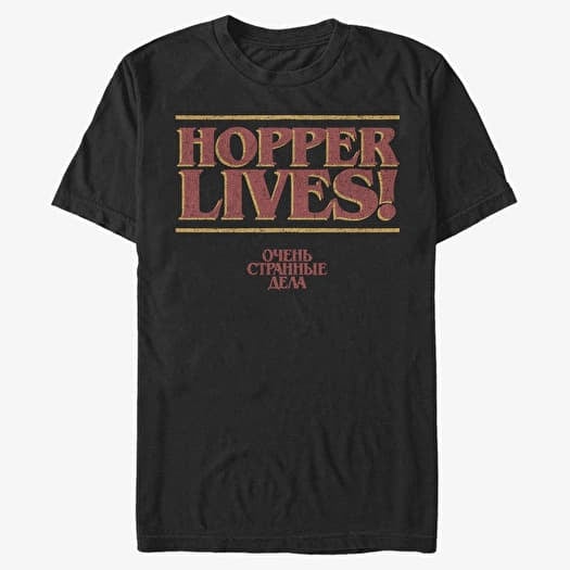 T-shirt Merch Netflix Stranger Things - Hopper Stranger Things Unisex T-Shirt Black