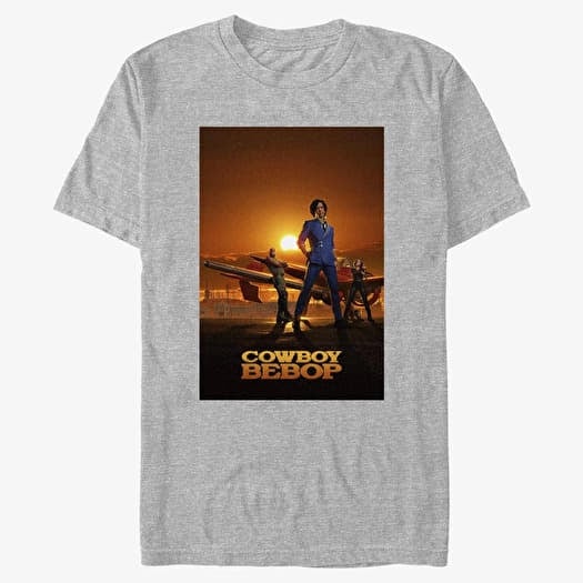 Тениска Merch Netflix Cowboy Bebop - Sunset Poster Unisex T-Shirt Heather Grey