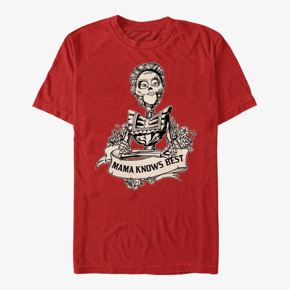 T-Shirts Merch Pixar Coco - Mom Knows Best Unisex T-Shirt Red