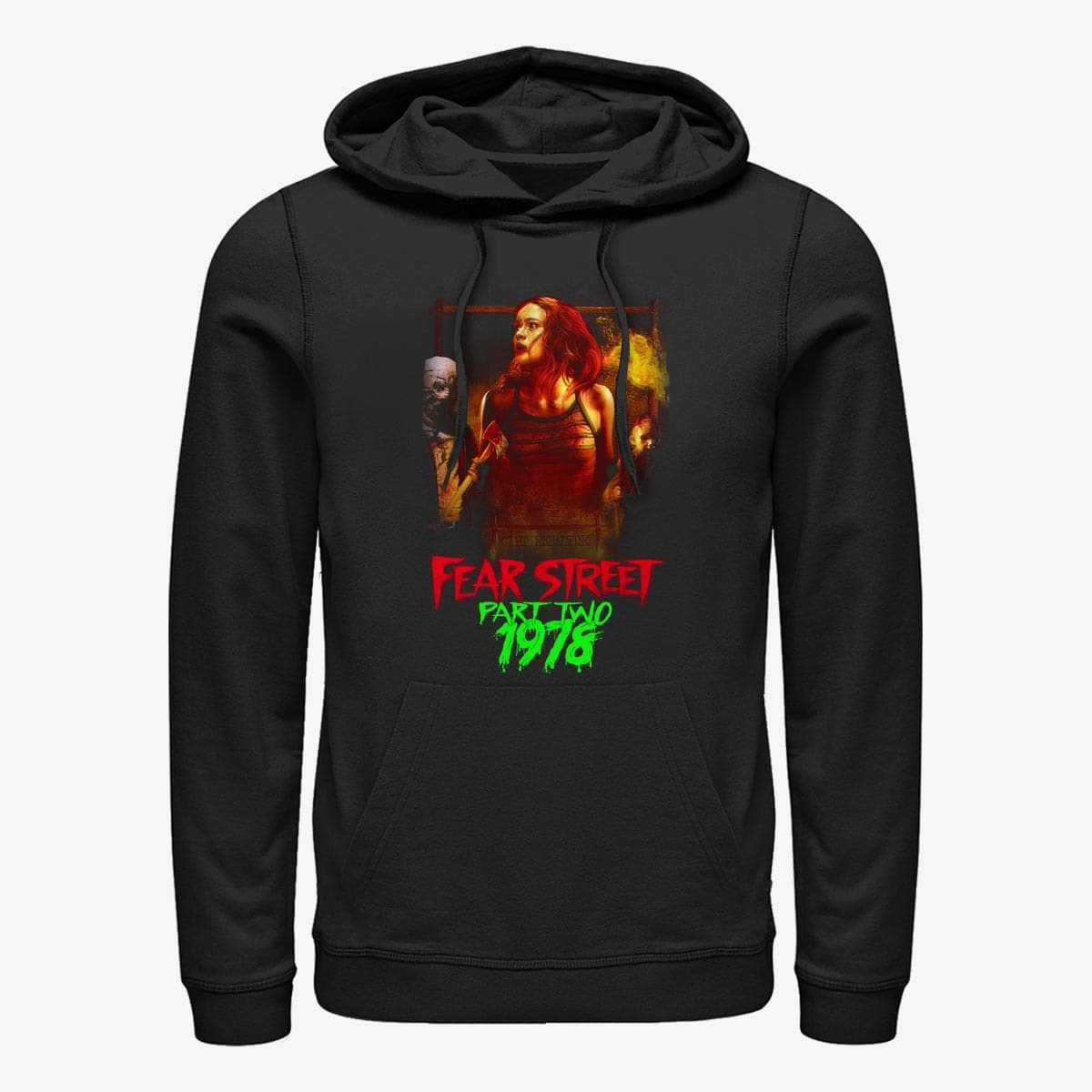 Kapucnis pulóverek és pulcsik Merch Netflix Fear Street - Fire Poster Unisex Hoodie Black