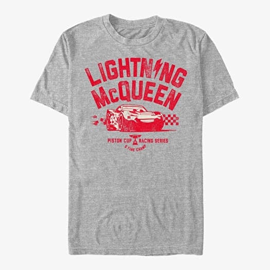 T-shirt Merch Pixar Cars 3 - Piston Cup Champ Unisex T-Shirt Heather Grey
