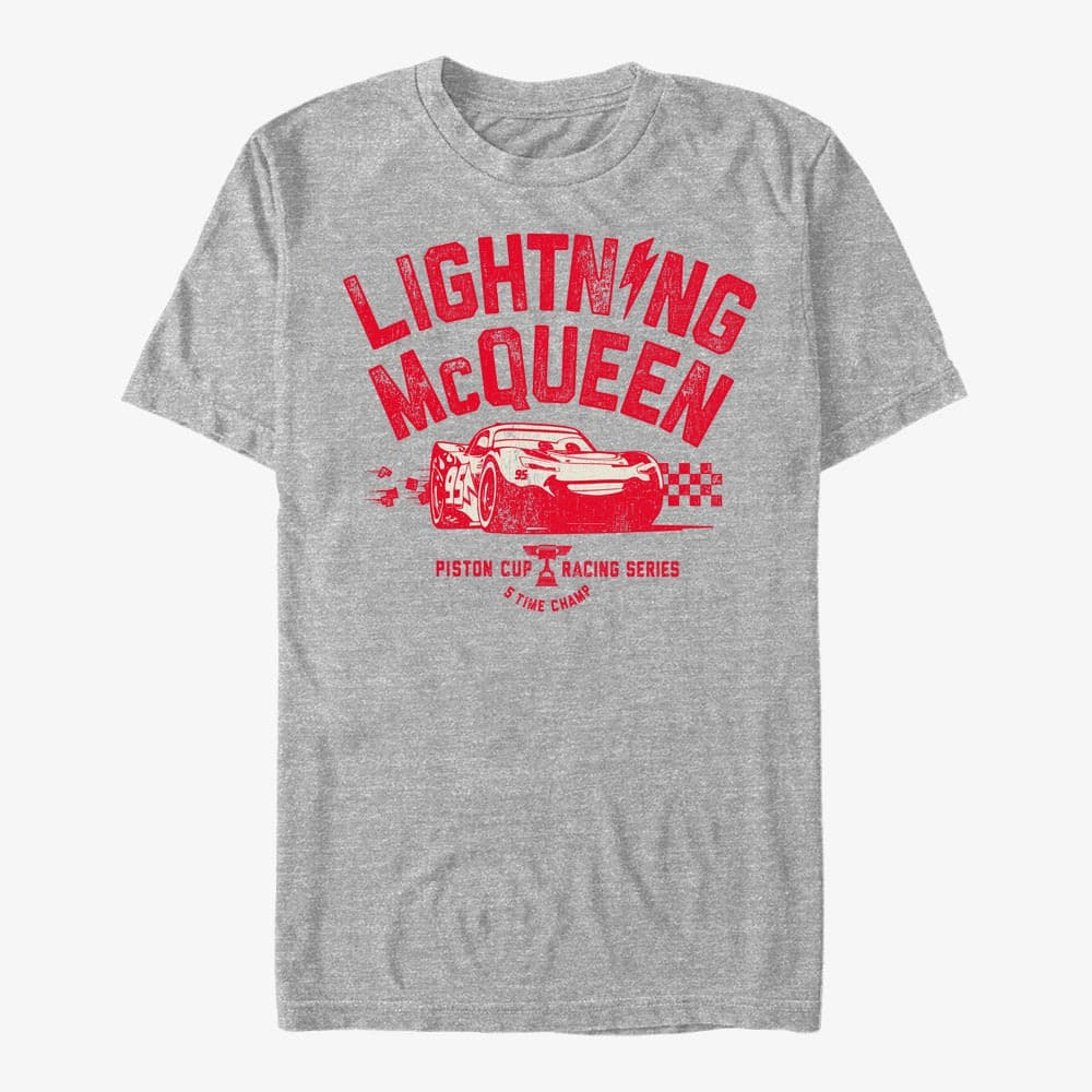 T-Shirts Merch Pixar Cars 3 - Piston Cup Champ Unisex T-Shirt Heather Grey