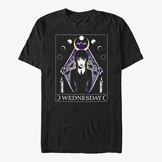 T-shirt Merch MGM Wednesday - Wednesday Moon Tarot Unisex T-Shirt Black