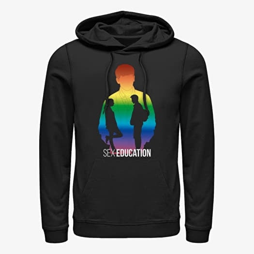 Mikina Merch Netflix Sex Education - Rainbow Silhouette Unisex Hoodie Black