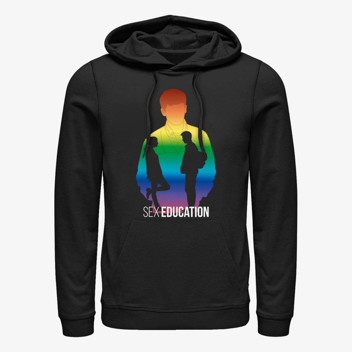 Sweatshirts Merch Netflix Sex Education - Rainbow Silhouette Unisex Hoodie Black