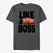Merch Pixar Cars 3 - Boss McQueen Unisex T-Shirt Dark Heather Grey
