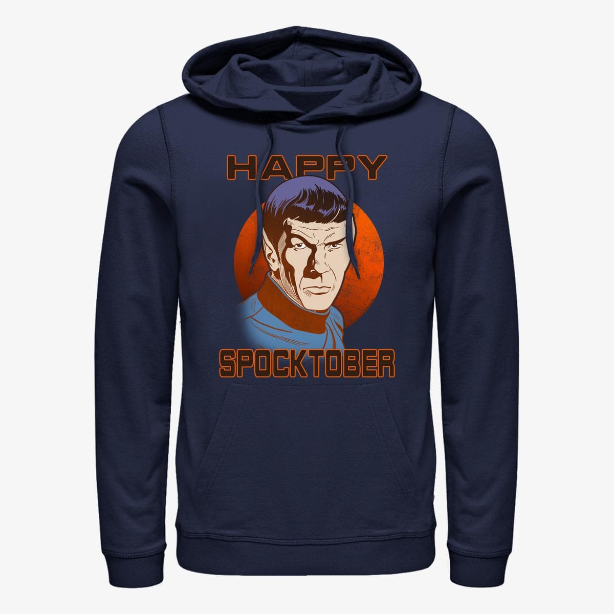 Dukserice Merch Paramount Star Trek - Happy Spocktober Unisex Hoodie Navy Blue
