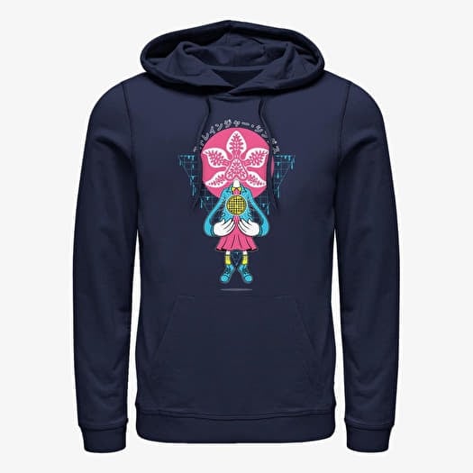 Kampsun Merch Netflix Stranger Things - Mashup Unisex Hoodie Navy Blue