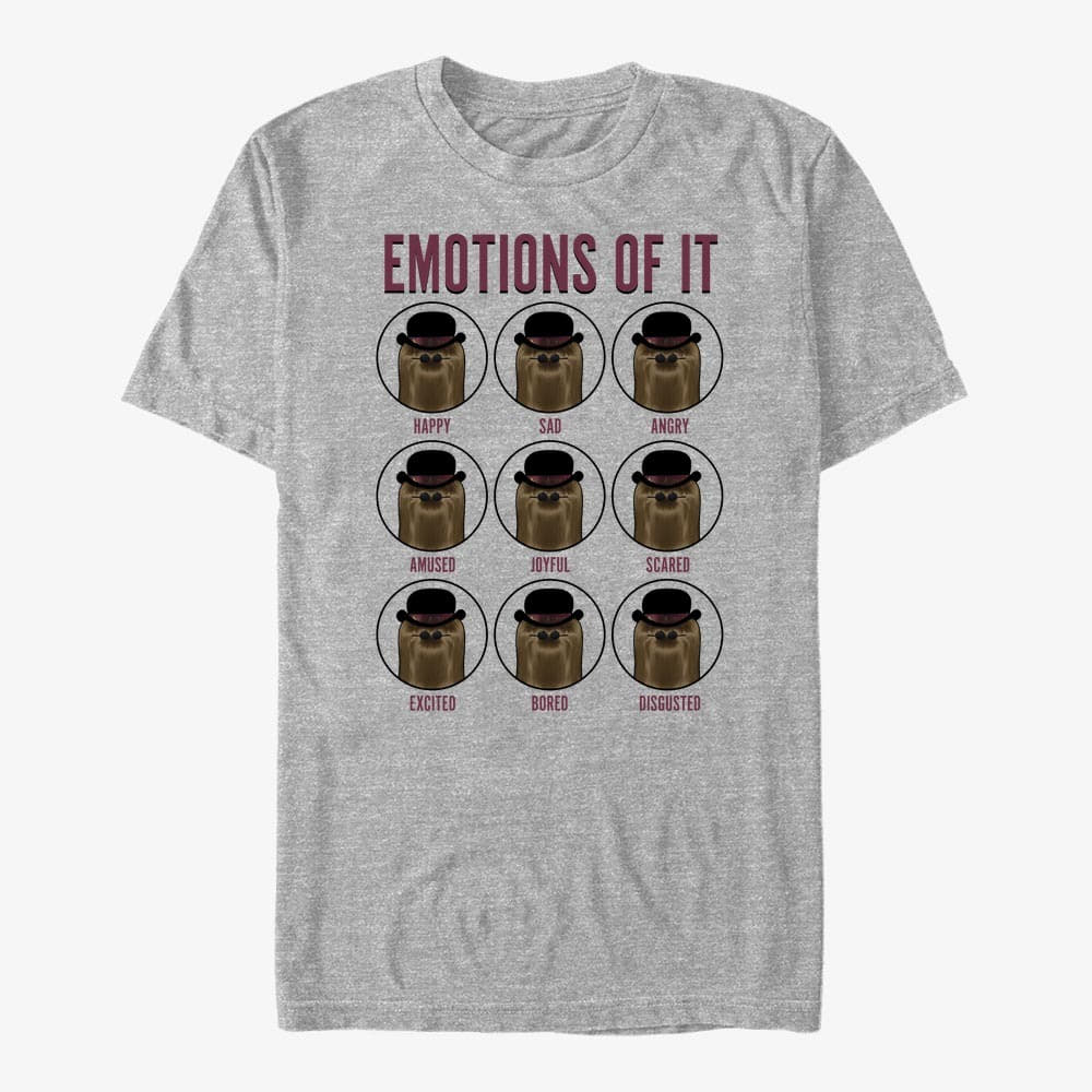 T-shirts Merch MGM The Addams Family - Emotions Of Cousin It Unisex T-Shirt Heather Grey