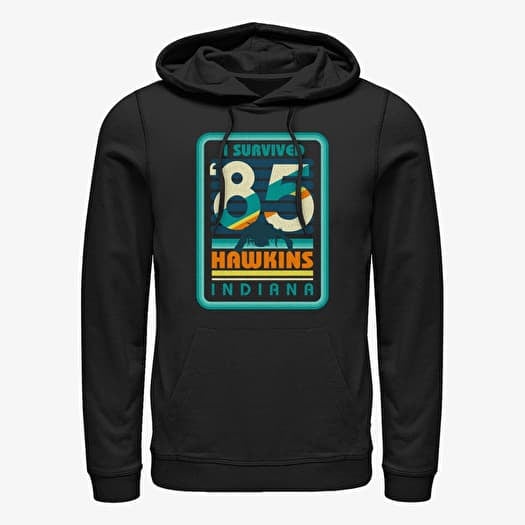 Verryttelypaita Merch Netflix Stranger Things - I Survived Hawkins Unisex Hoodie Black